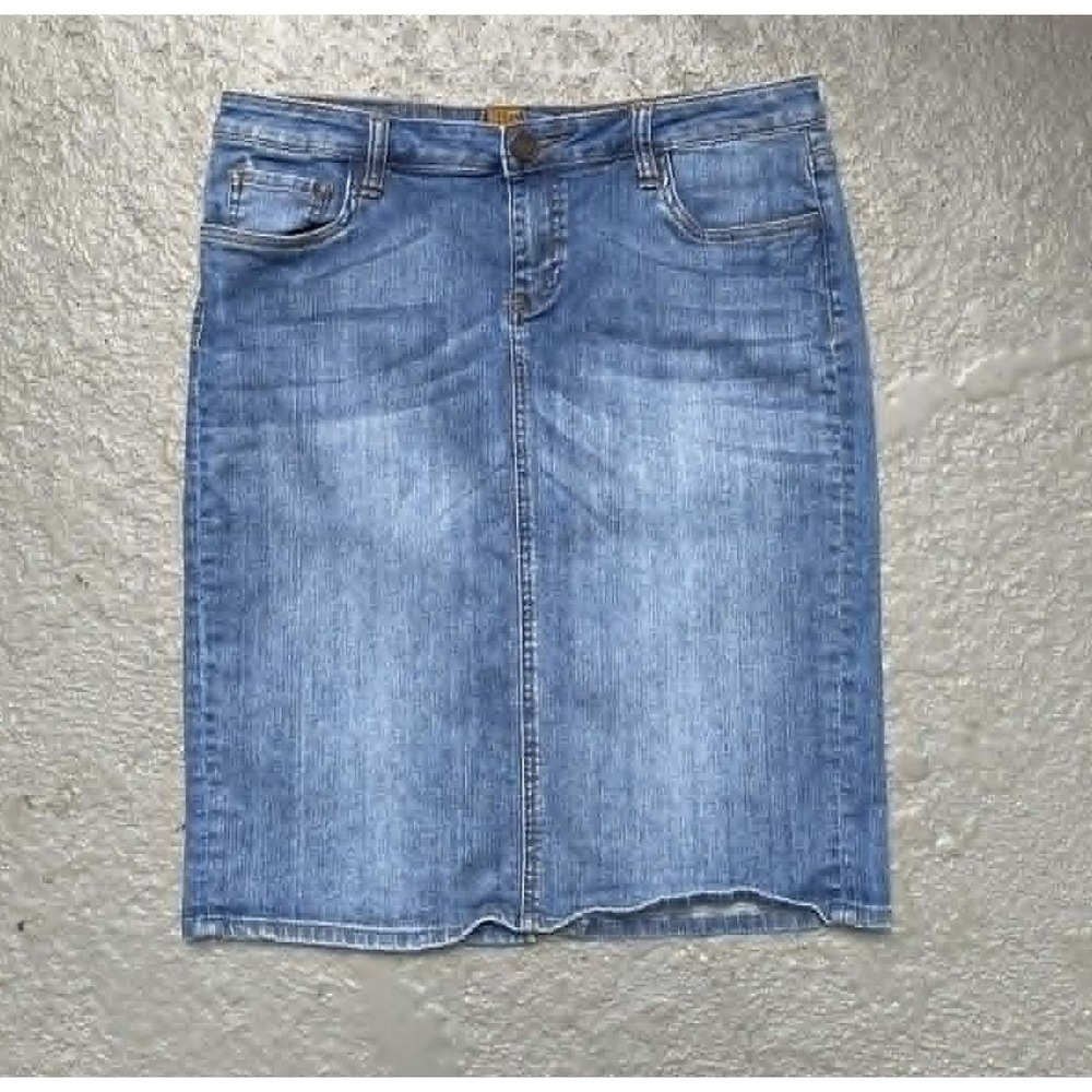 Kut From The Kloth Denim Skirt Midi Wmns 8